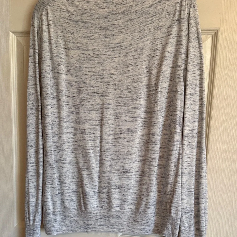 J. Crew Heathered Blue/Gray Long Sleeve Top - Picture 4 of 5